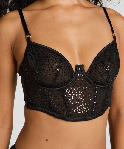 Hunkemoller_Black_Elle Non-Padded Underwired Longline Bra in Different Cup Sizes_303243_Caviar_02