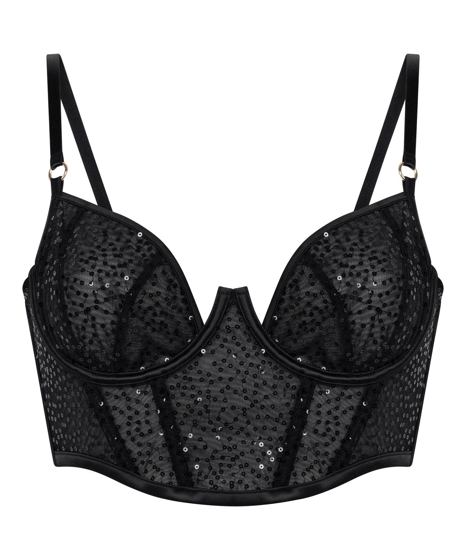Hunkemoller_Black_Elle Non-Padded Underwired Longline Bra in Different Cup Sizes_303243_Caviar_09