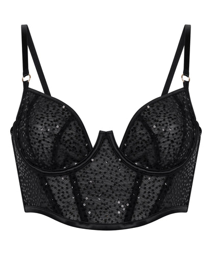 Hunkemoller_Black_Elle Non-Padded Underwired Longline Bra in Different Cup Sizes_303243_Caviar_09