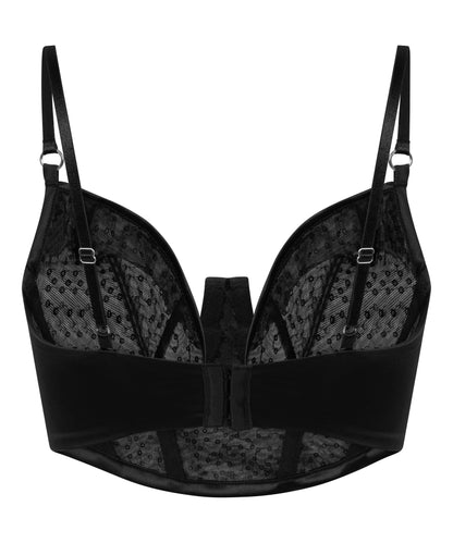 Hunkemoller_Black_Elle Non-Padded Underwired Longline Bra in Different Cup Sizes_303243_Caviar_10