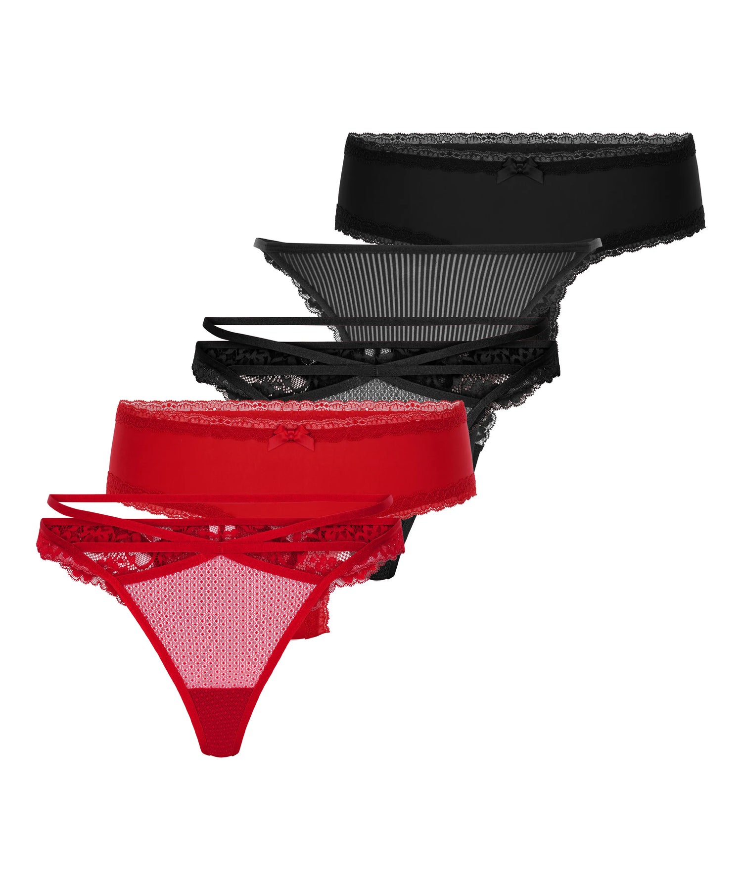 Hunkemoller_Red_5-Pack Fashion Brazilian_303346_Chili Pepper_04