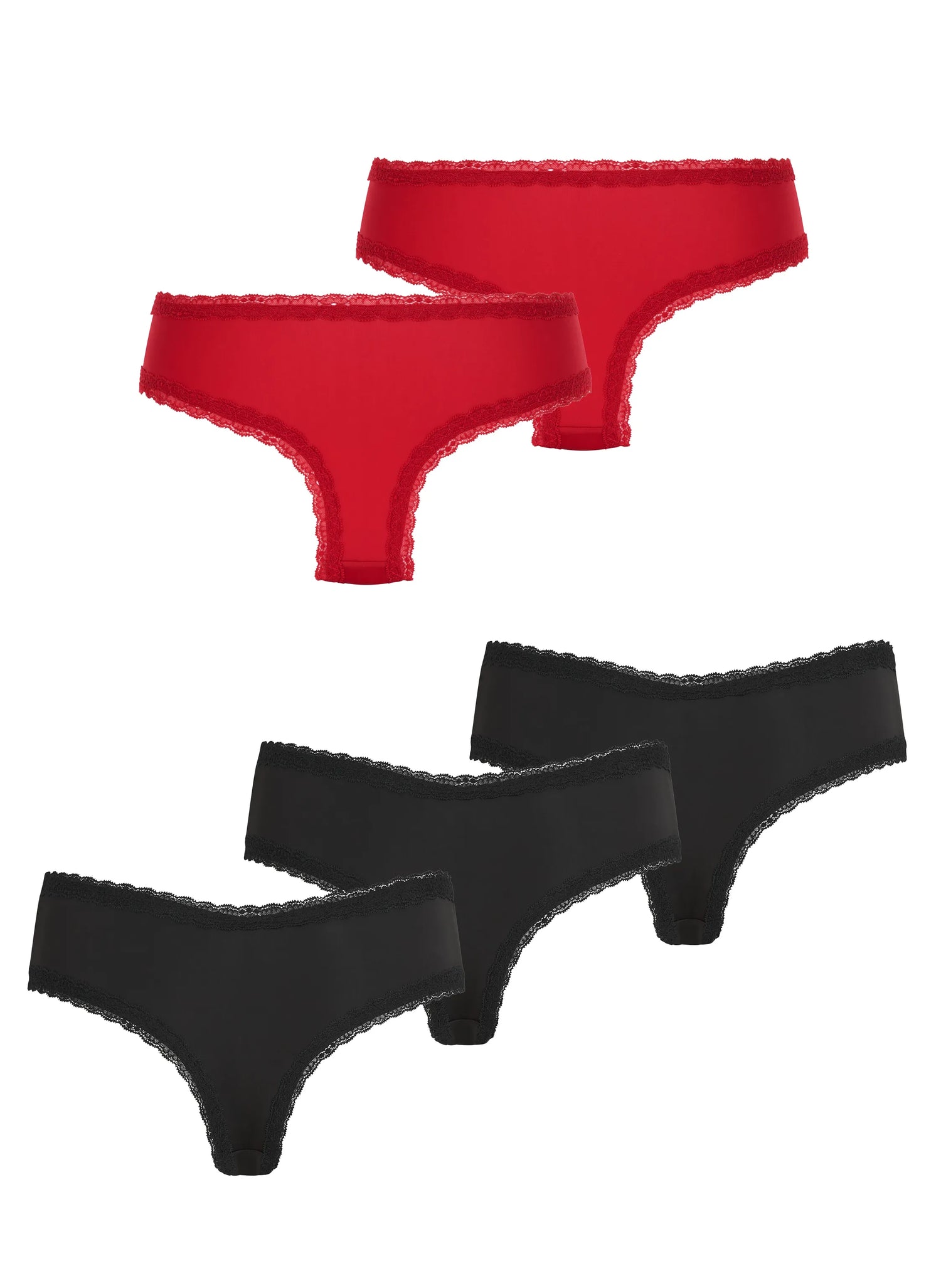 Hunkemoller_Red_5 Pack V Shape_303347_Chili Pepper_05