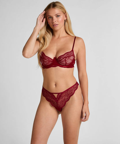 Hunkemoller_Red_Isabelle Non-Padded Underwired Bra in Different Cup Sizes_303350_Tibetan Red_03