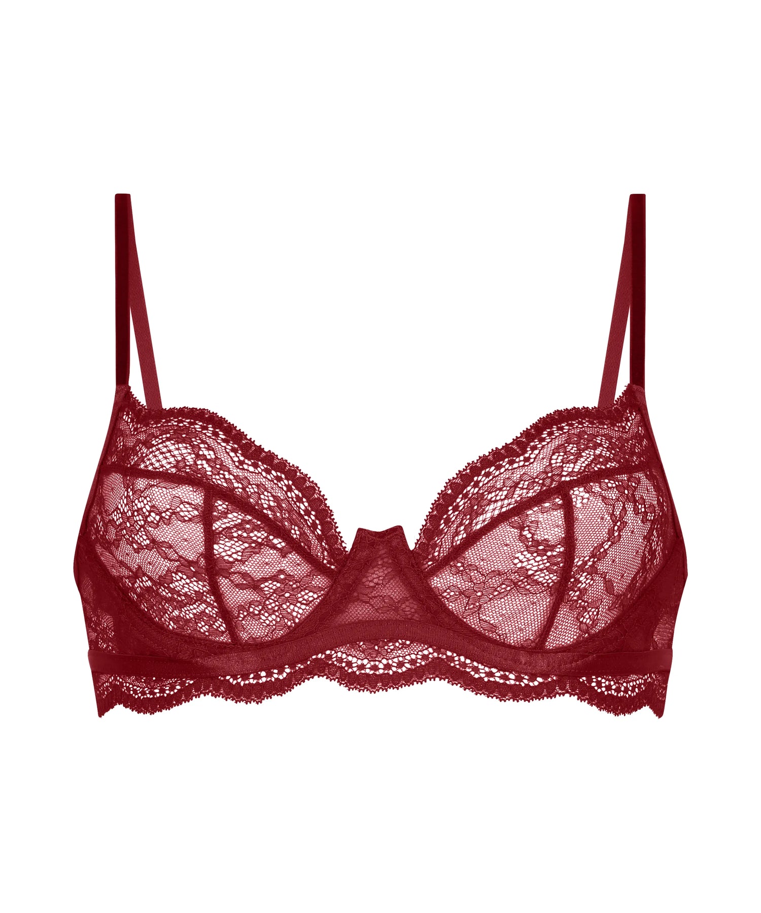 Hunkemoller_Red_Isabelle Non-Padded Underwired Bra in Different Cup Sizes_303350_Tibetan Red_08