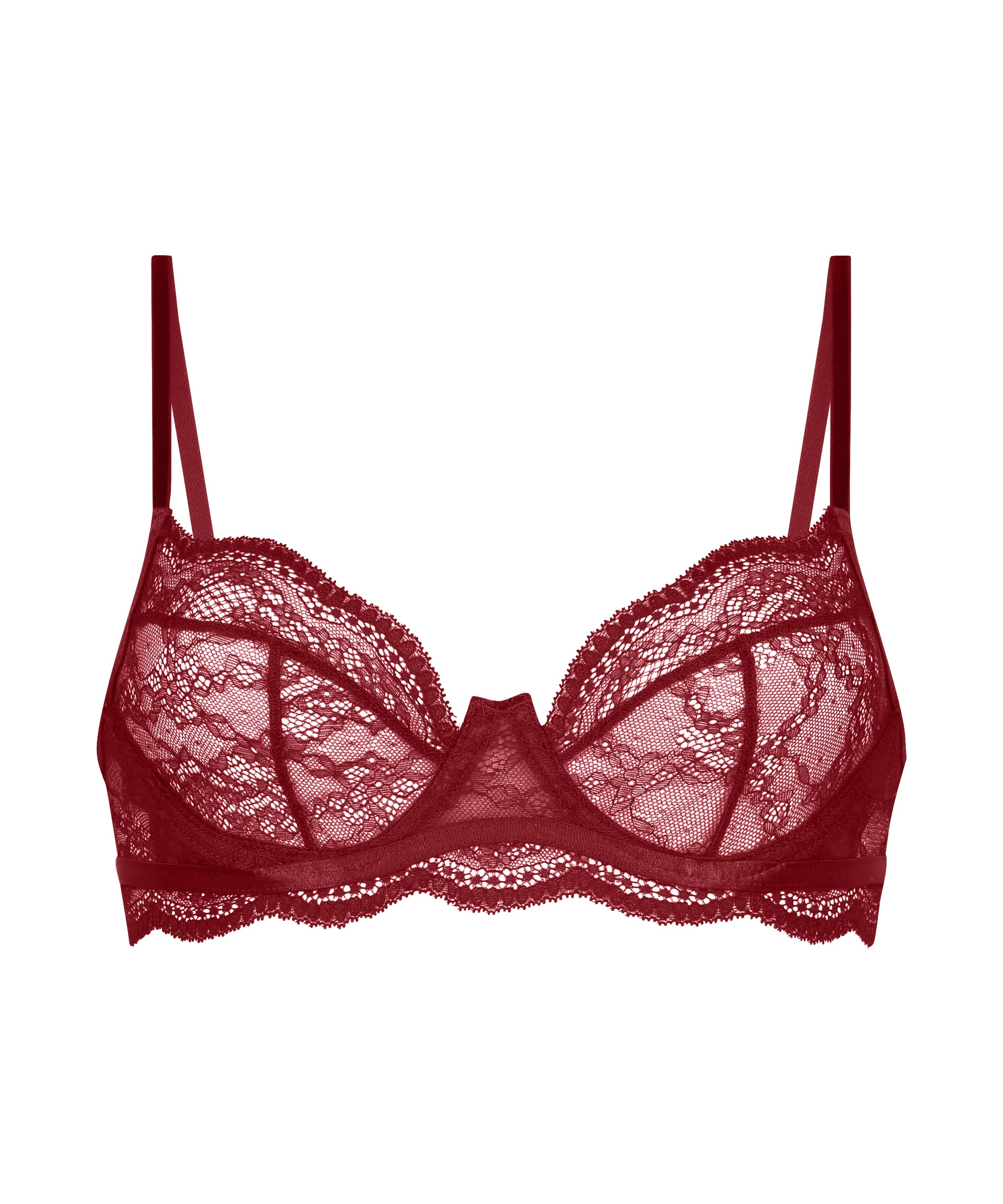 Hunkemoller_Red_Isabelle Non-Padded Underwired Bra in Different Cup Sizes_303350_Tibetan Red_08