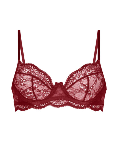 Hunkemoller_Red_Isabelle Non-Padded Underwired Bra in Different Cup Sizes_303350_Tibetan Red_08