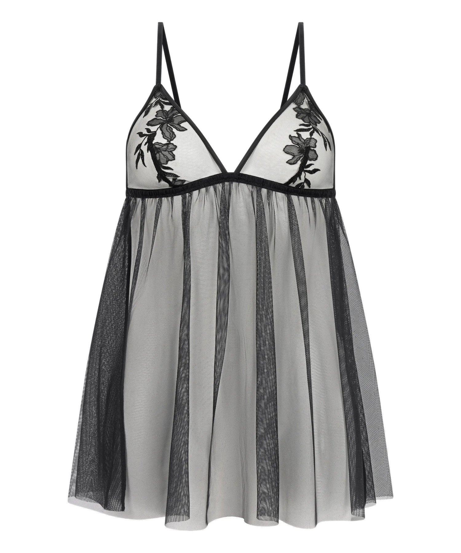 Hunkemoller_Black_Hilton Babydoll_303423_Caviar_04