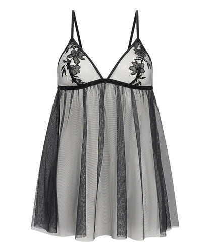 Hunkemoller_Black_Hilton Babydoll_303423_Caviar_04