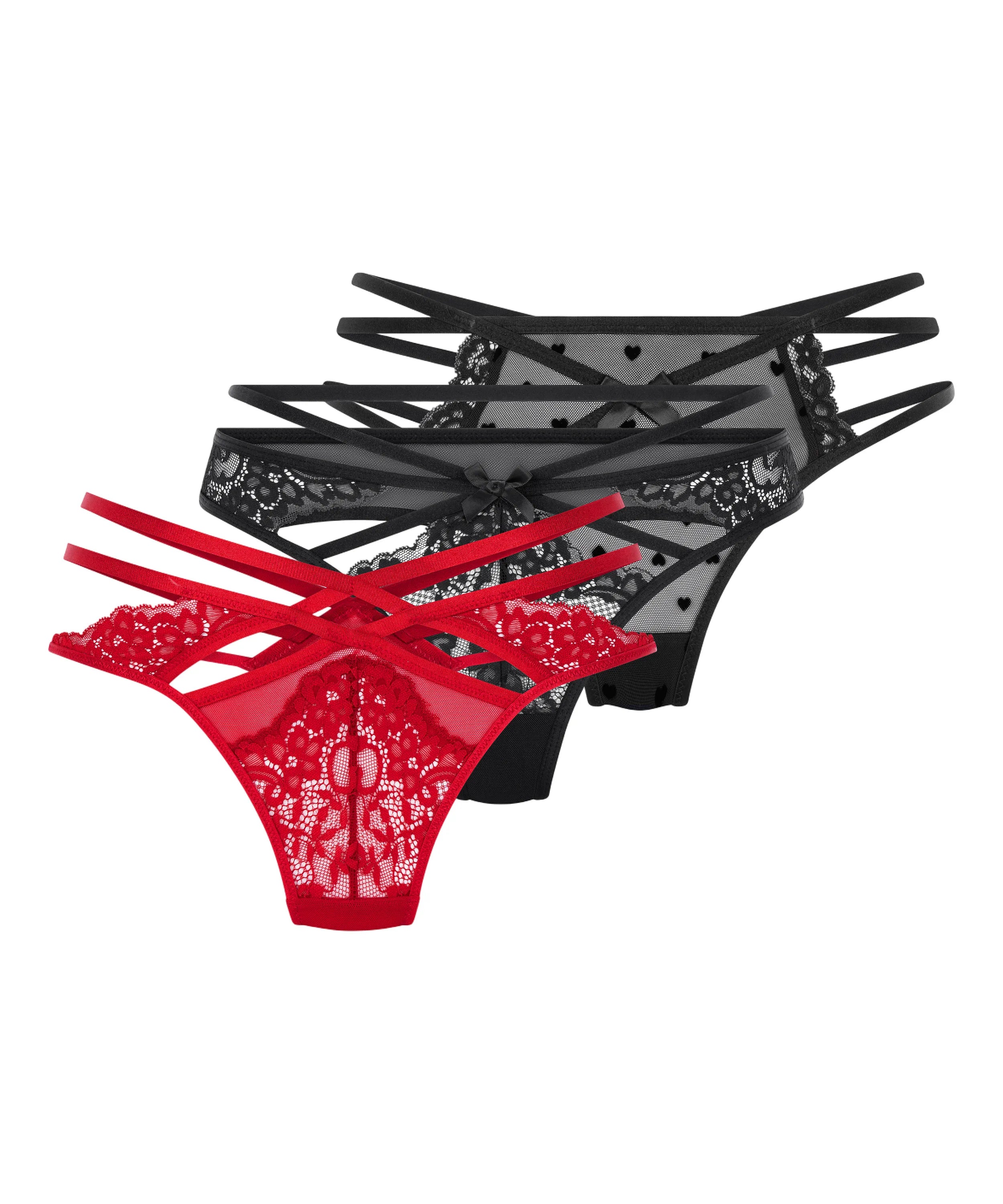 Hunkemoller_Red_3-pack Thongs_303449_Chili Pepper_04