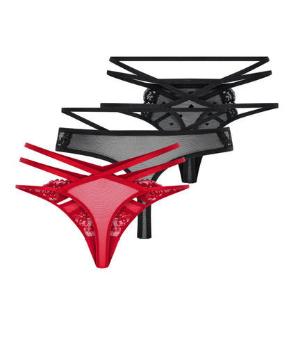 Hunkemoller_Red_3-pack Thongs_303449_Chili Pepper_05