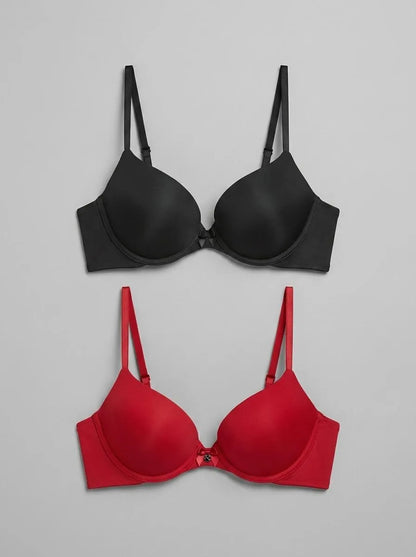 Hunkemoller Chili Pepper Women 2-Pack Padded Underwired Bra in Different Cup Sizes SKU: 303527_Chili Pepper Image 00