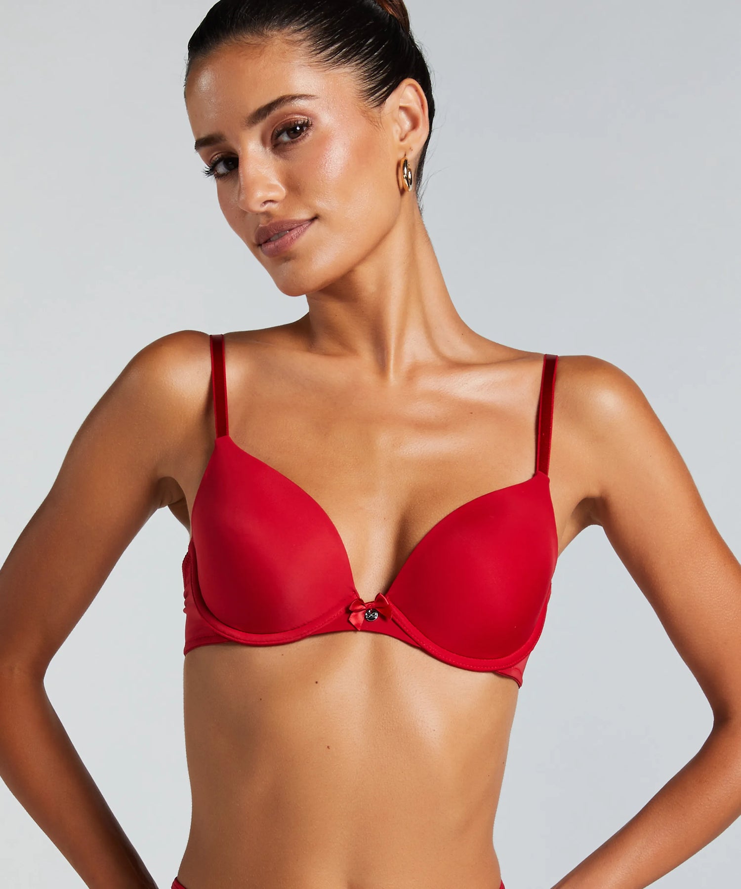 Hunkemoller Chili Pepper Women 2-Pack Padded Underwired Bra in Different Cup Sizes SKU: 303527_Chili Pepper Image 01