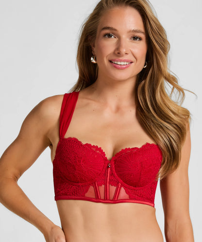 Hunkemoller_Red_Whitney Padded Underwired Longline Bra in Different Cup Sizes_303539_Chili Pepper_01