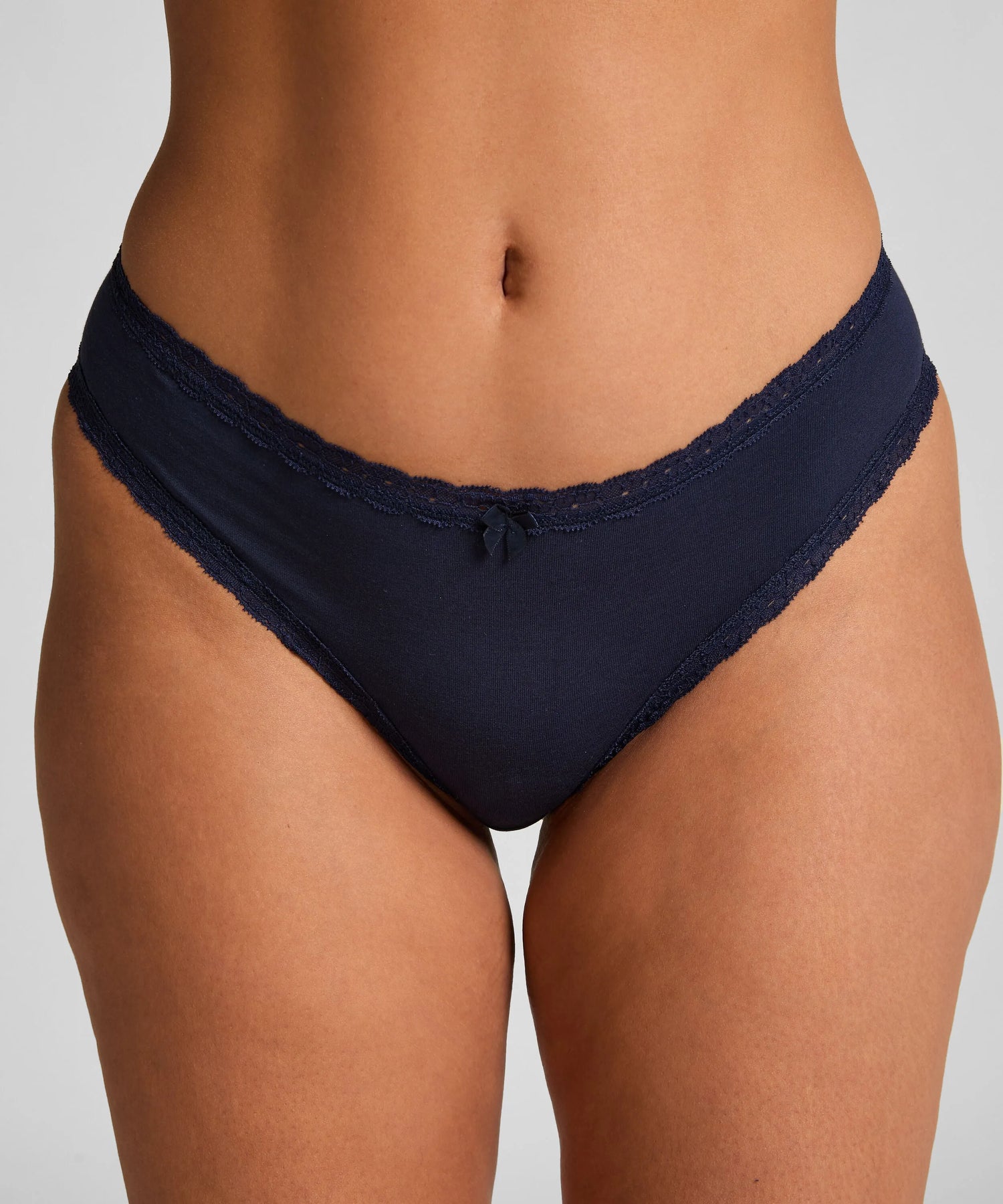 Hunkemoller Blue Women Georgia Cotton Brazilian SKU: 303560_Blue Image 02