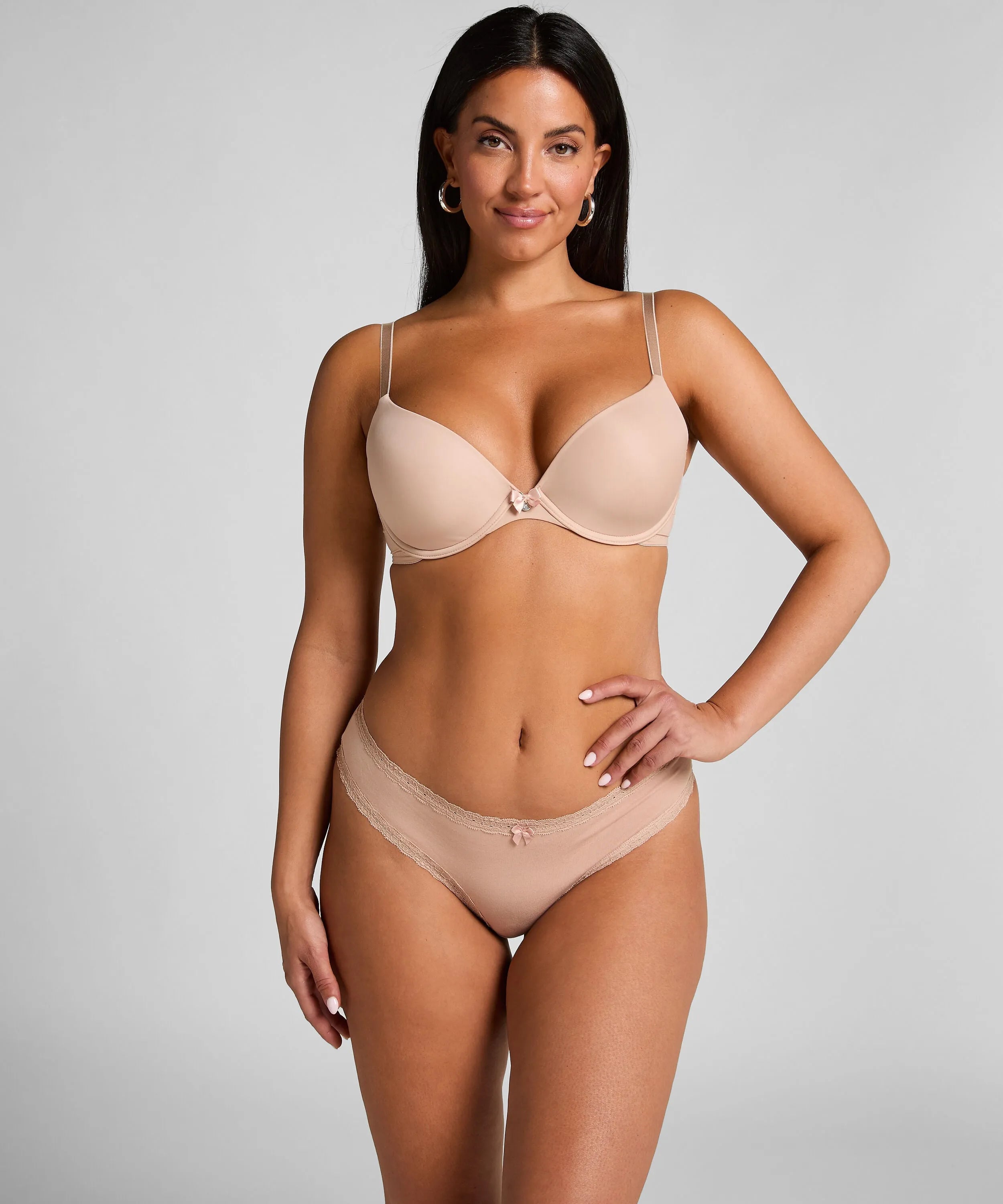 Hunkemoller Tan Women Georgia Cotton Brazilian SKU: 303561_Tan Image 01