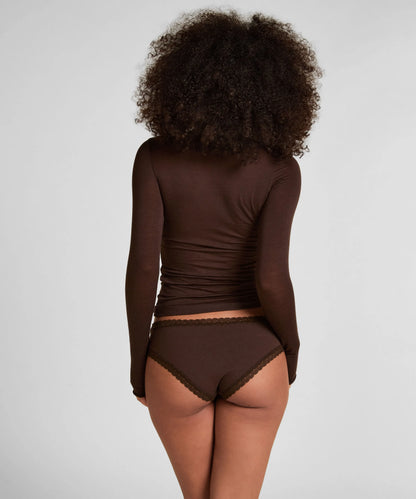Hunkemoller Brown Women Georgia Cotton Brazilian SKU: 303562_Brown Image 03