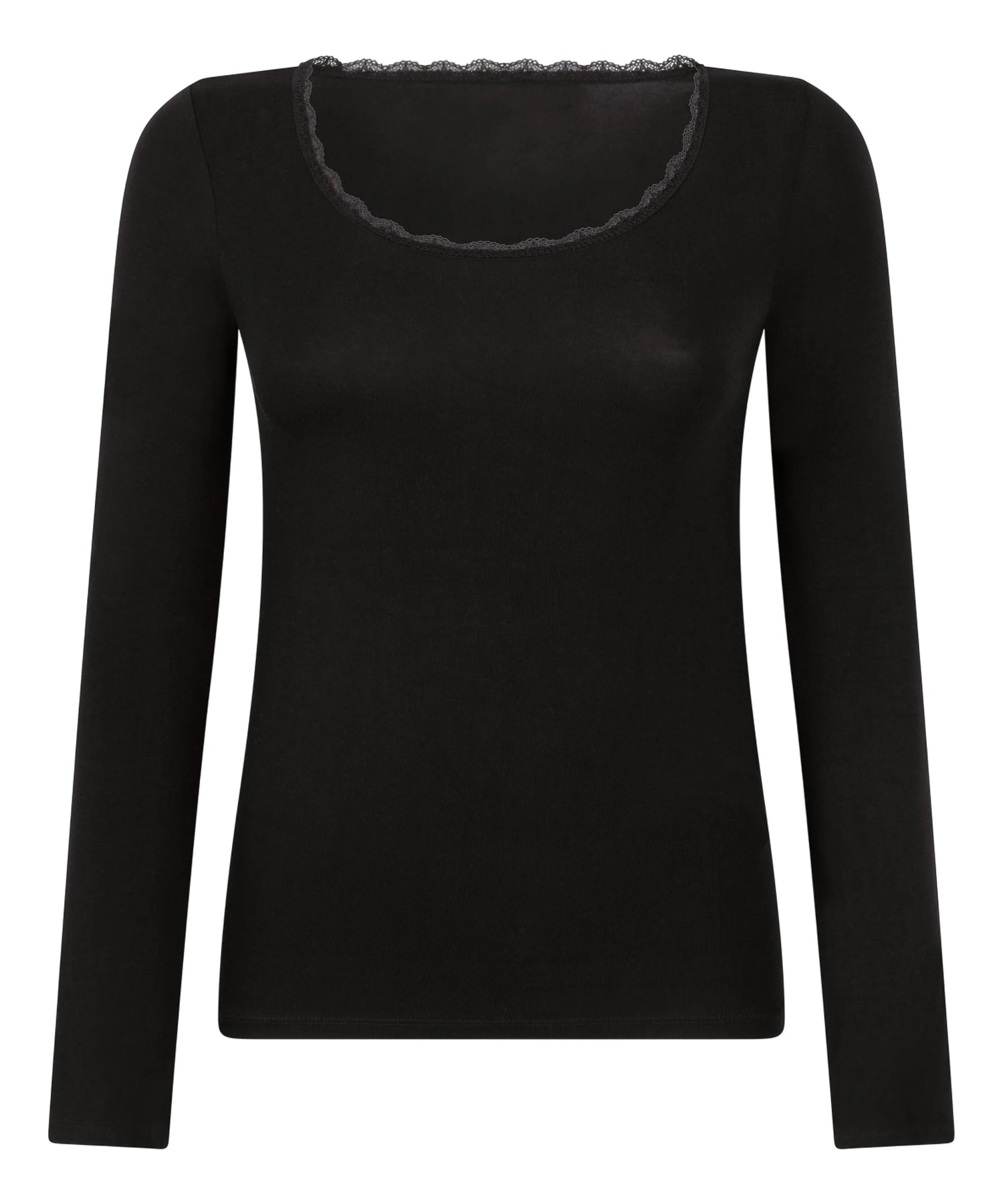 Hunkemoller_Black_Longsleeved Jersey Pyjama Top_303574_Black_05