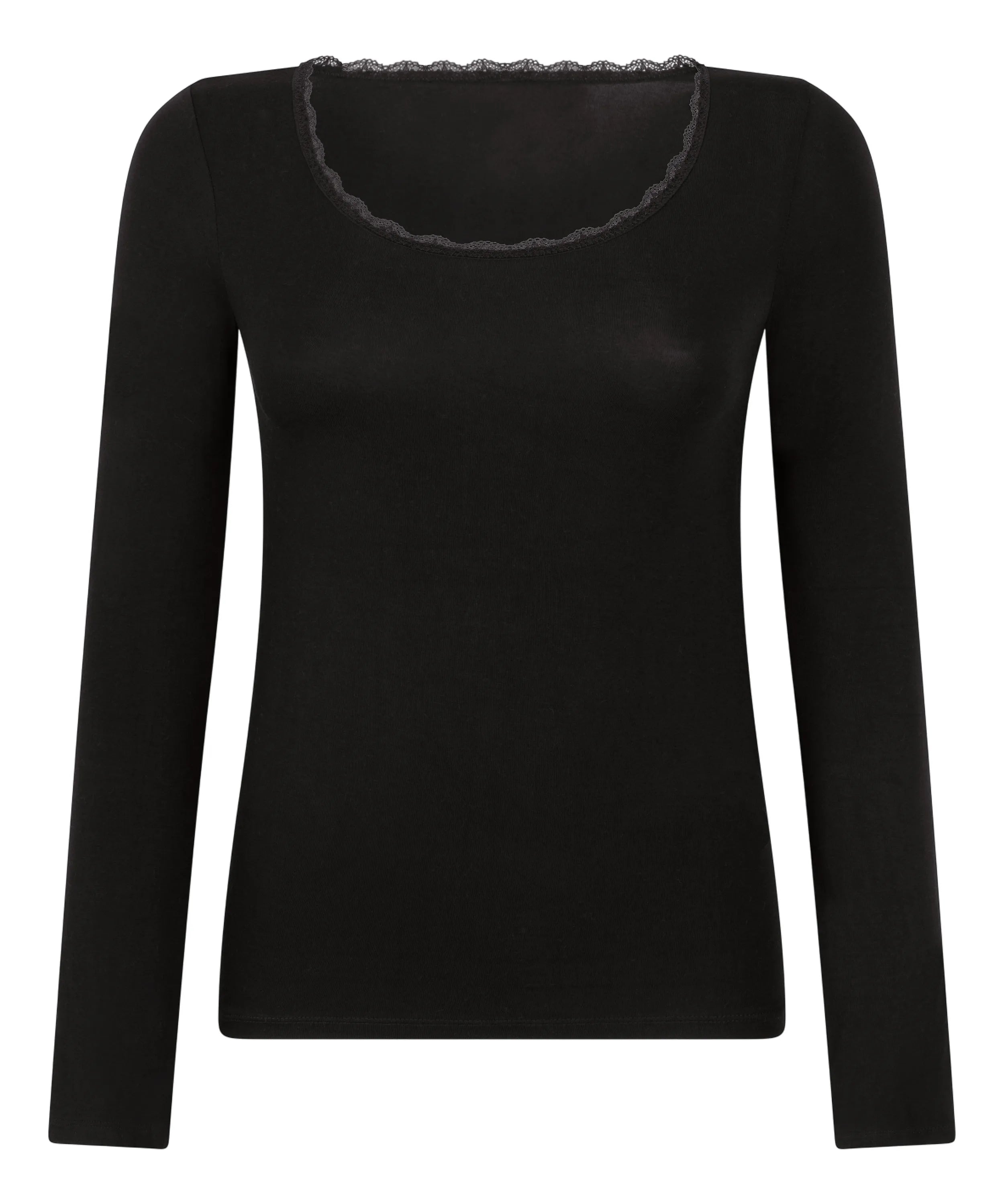 Hunkemoller_Black_Longsleeved Jersey Pyjama Top_303574_Black_05