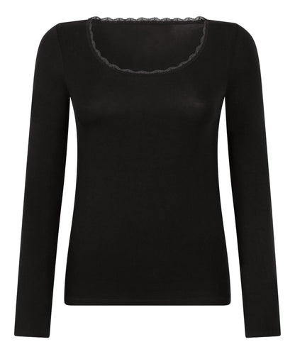 Hunkemoller_Black_Longsleeved Jersey Pyjama Top_303574_Black_05