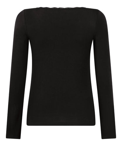 Hunkemoller_Black_Longsleeved Jersey Pyjama Top_303574_Black_06