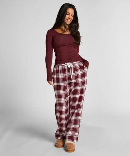 Hunkemoller_Purple_Longsleeved Jersey Pyjama Top_303575_Windsor Wine_03