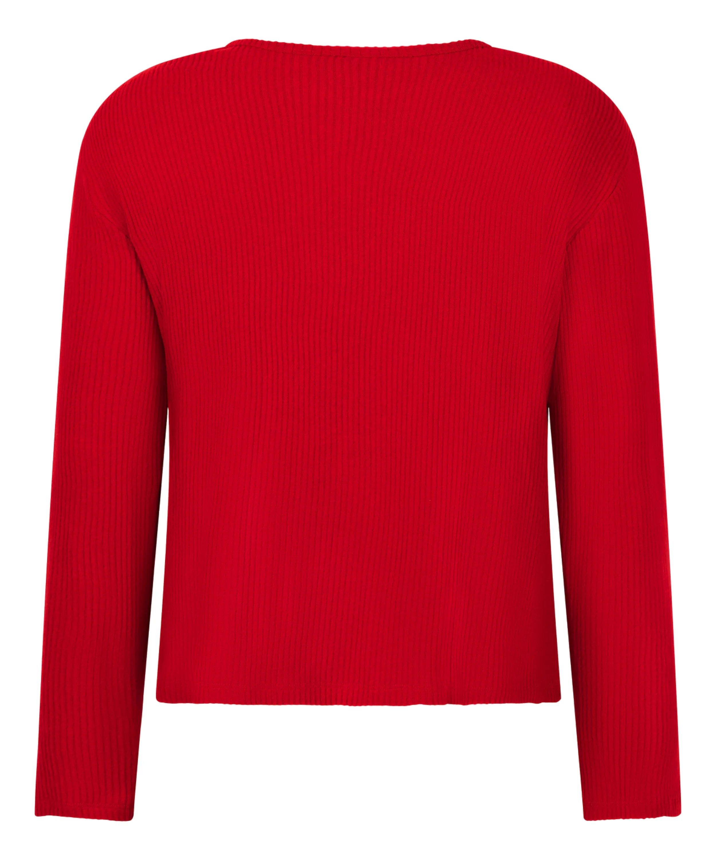 Hunkemoller_Red_Jersey Long-Sleeved Pyjama Top_303578_Savvy Red_06