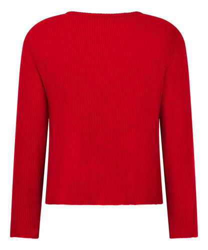 Hunkemoller_Red_Jersey Long-Sleeved Pyjama Top_303578_Savvy Red_06