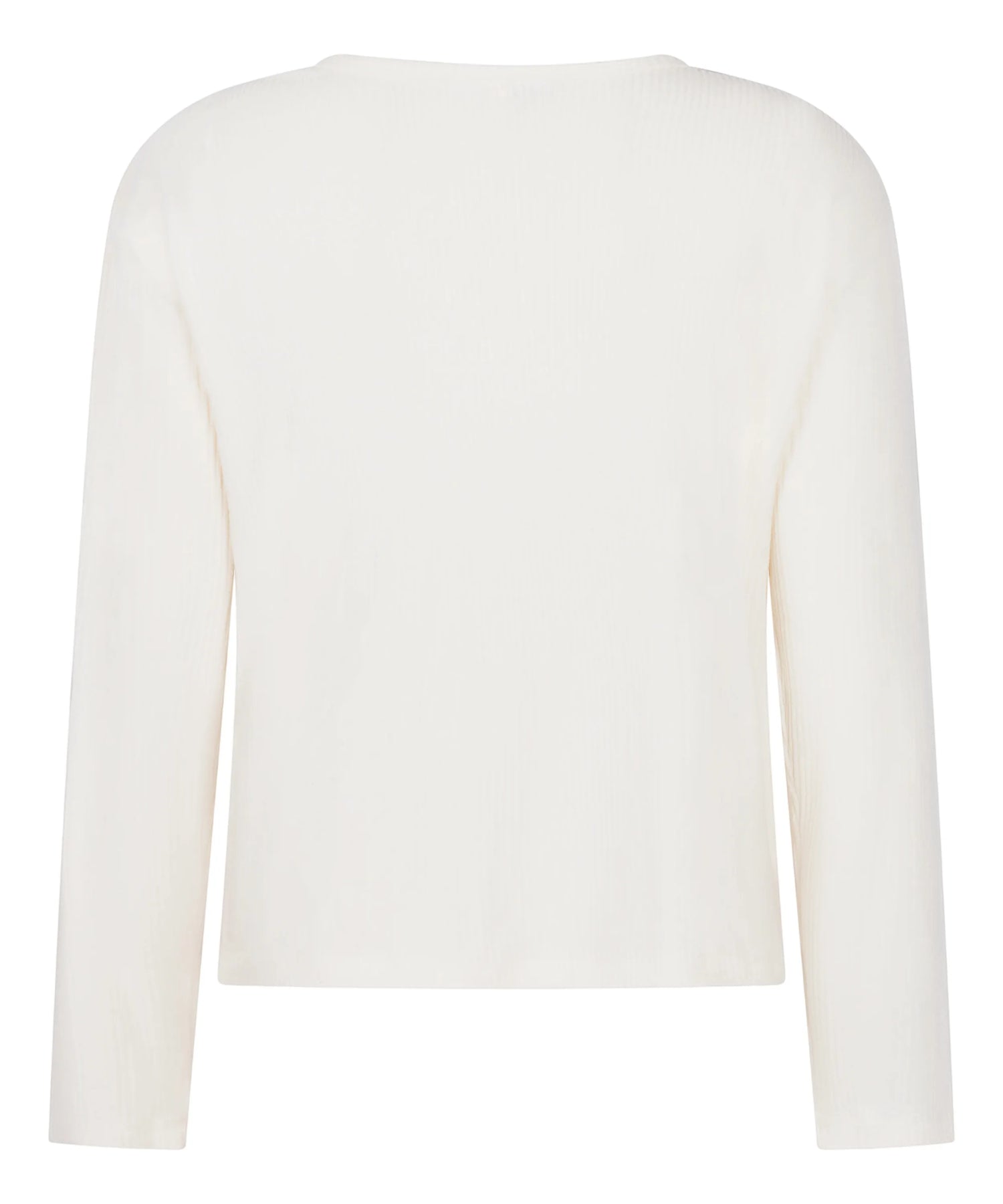 Hunkemoller_White_Jersey Long-Sleeved Pyjama Top_303579_Gardenia_06