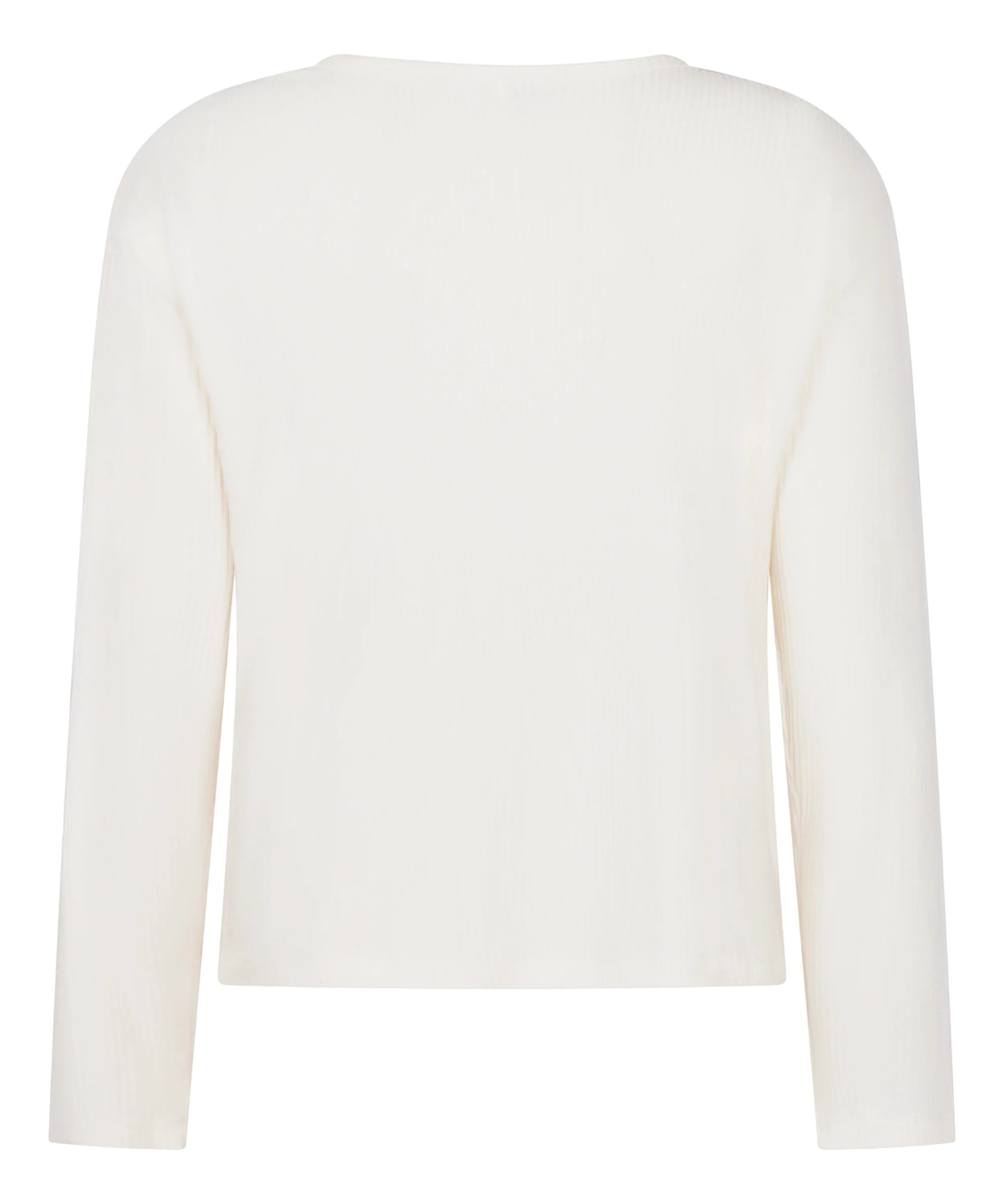 Hunkemoller_White_Jersey Long-Sleeved Pyjama Top_303579_Gardenia_06