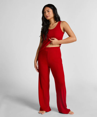 Hunkemoller_Red_Brushed Jersey Trousers_303580_Savvy Red_01