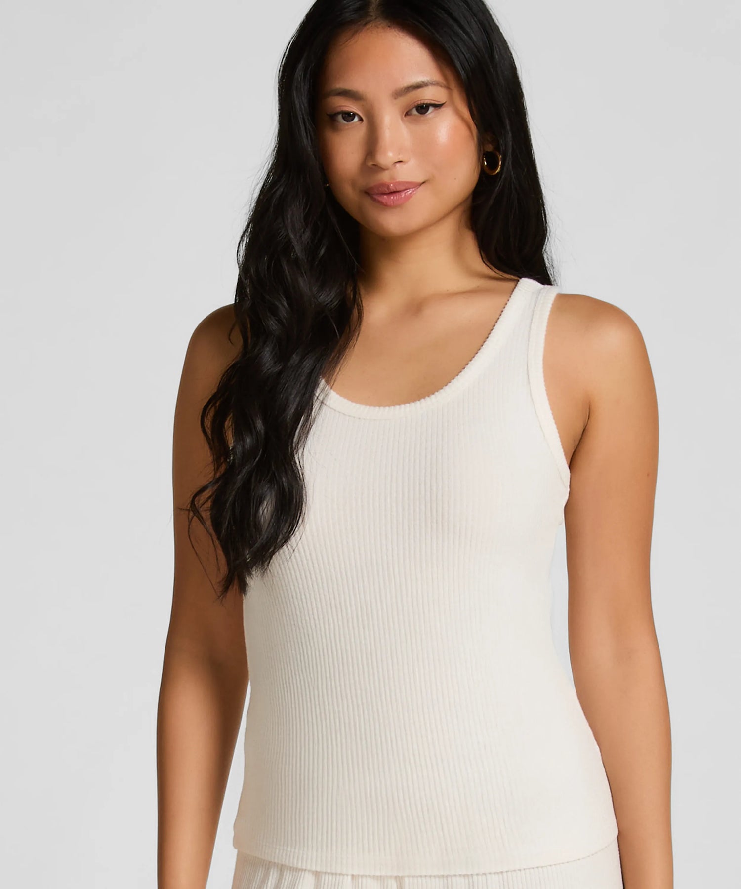 Hunkemoller_White_Singlet Brushed Jersey Rib_303583_Gardenia_01