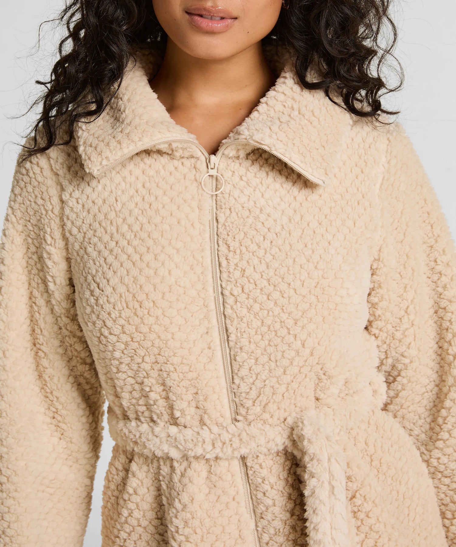 Hunkemoller_White_Robe Zip Up Fleece_303585_Whitecap Gray_02