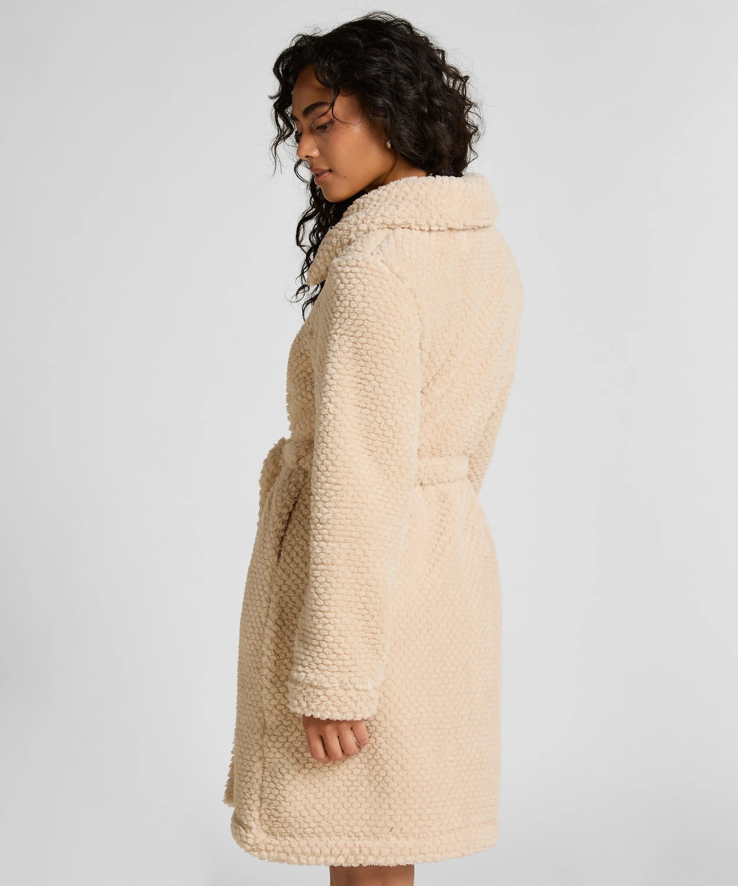 Hunkemoller_White_Robe Zip Up Fleece_303585_Whitecap Gray_03