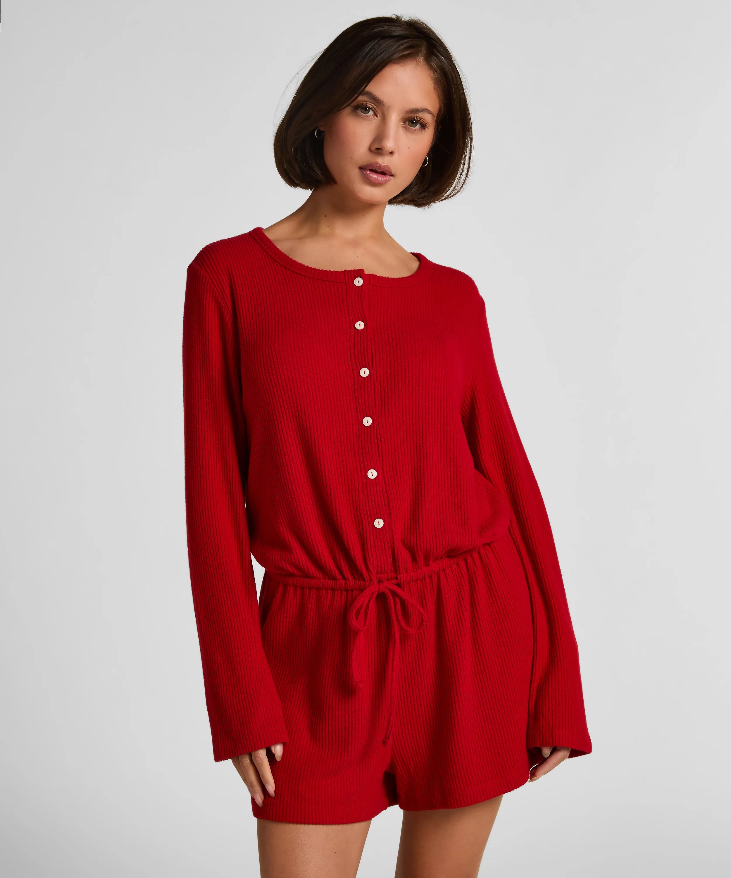 Hunkemoller_Red_Onesie Short Jersey Rib_303587_Savvy Red_01