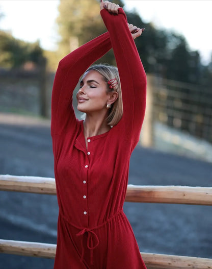 Hunkemoller_Red_Onesie Short Jersey Rib_303587_Savvy Red_04