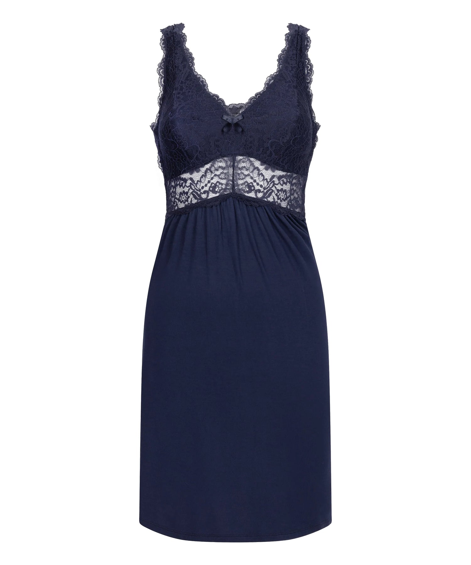 Hunkemoller Blue Women Nora Lace Slip Dress SKU: 303588_Blue Image 04