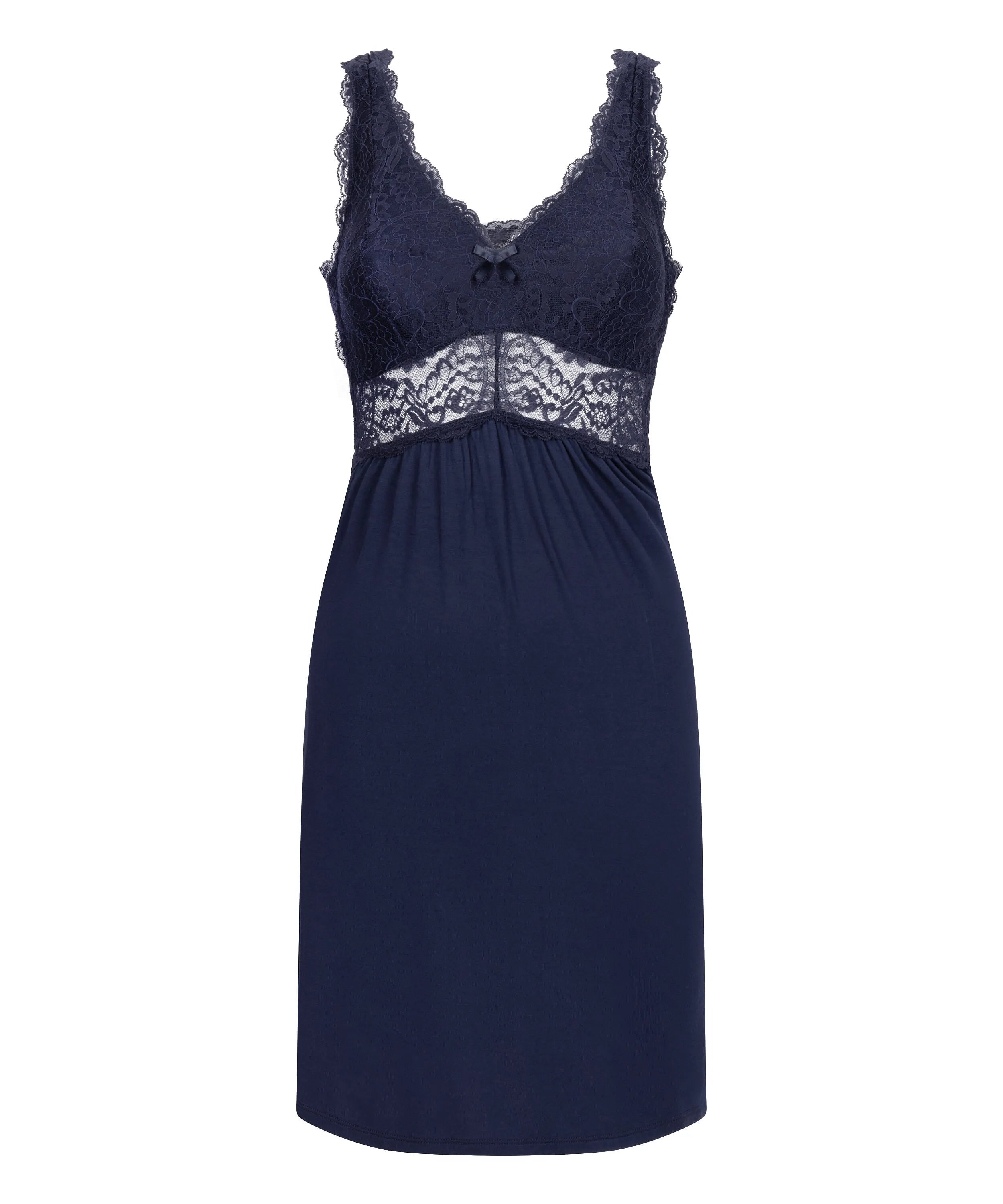 Hunkemoller Blue Women Nora Lace Slip Dress SKU: 303588_Blue Image 04