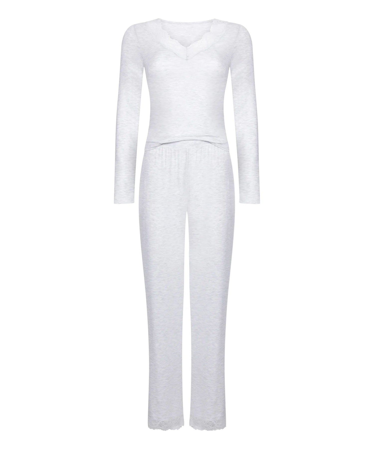 Hunkemoller_Gray_Pyjama Set_303589_White Grey Melee_05