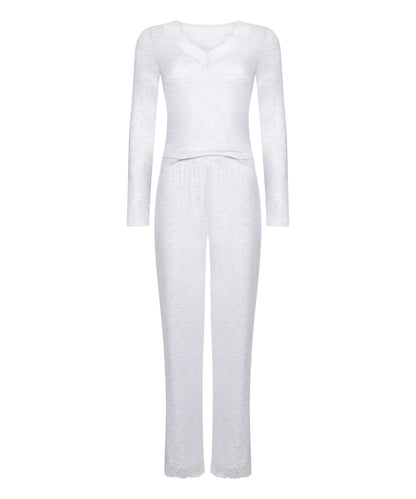 Hunkemoller_Gray_Pyjama Set_303589_White Grey Melee_05