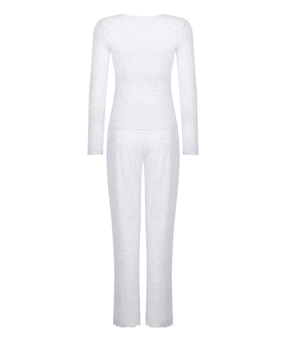 Hunkemoller_Gray_Pyjama Set_303589_White Grey Melee_06