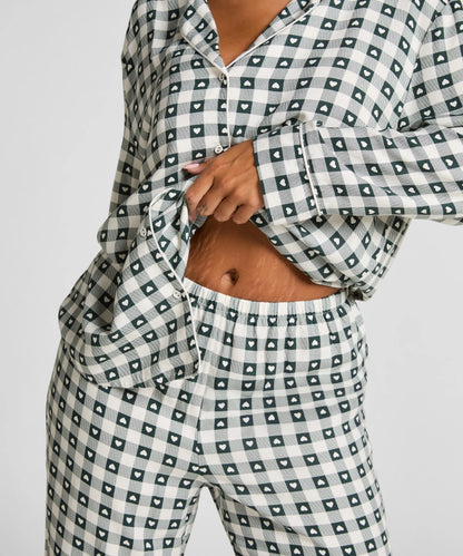 Hunkemoller_Green_Pyjamaset Twill_303610_Green Gables_02