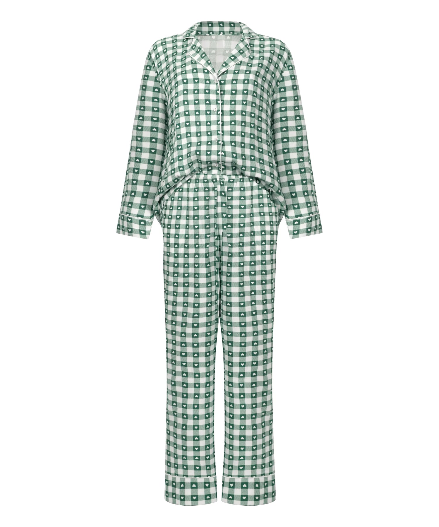 Hunkemoller_Green_Pyjamaset Twill_303610_Green Gables_05