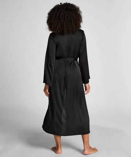 Hunkemoller_Black_Satin Pinstripe Kimono_303618_Caviar_03