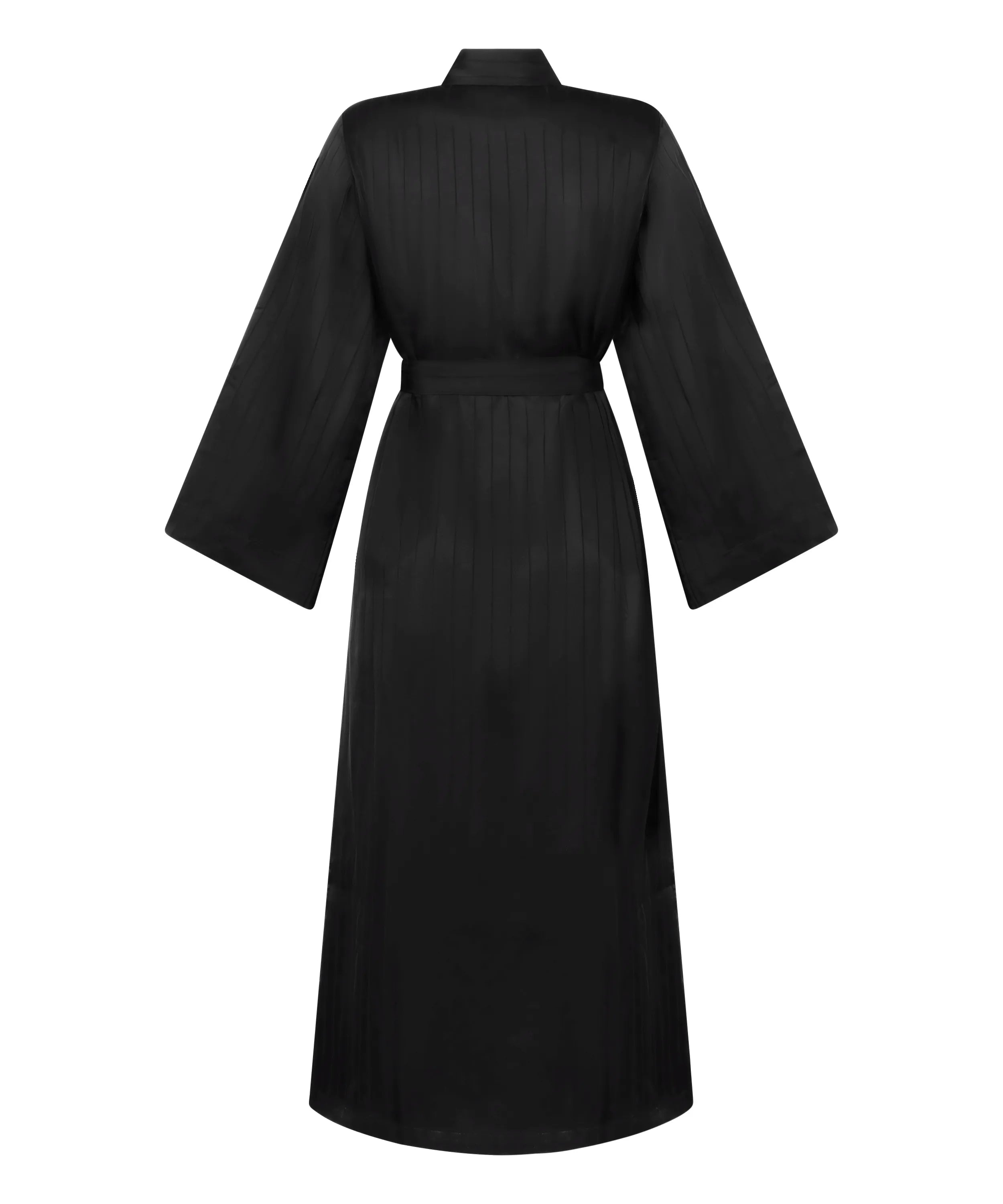 Hunkemoller_Black_Satin Pinstripe Kimono_303618_Caviar_05