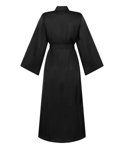 Hunkemoller_Black_Satin Pinstripe Kimono_303618_Caviar_05