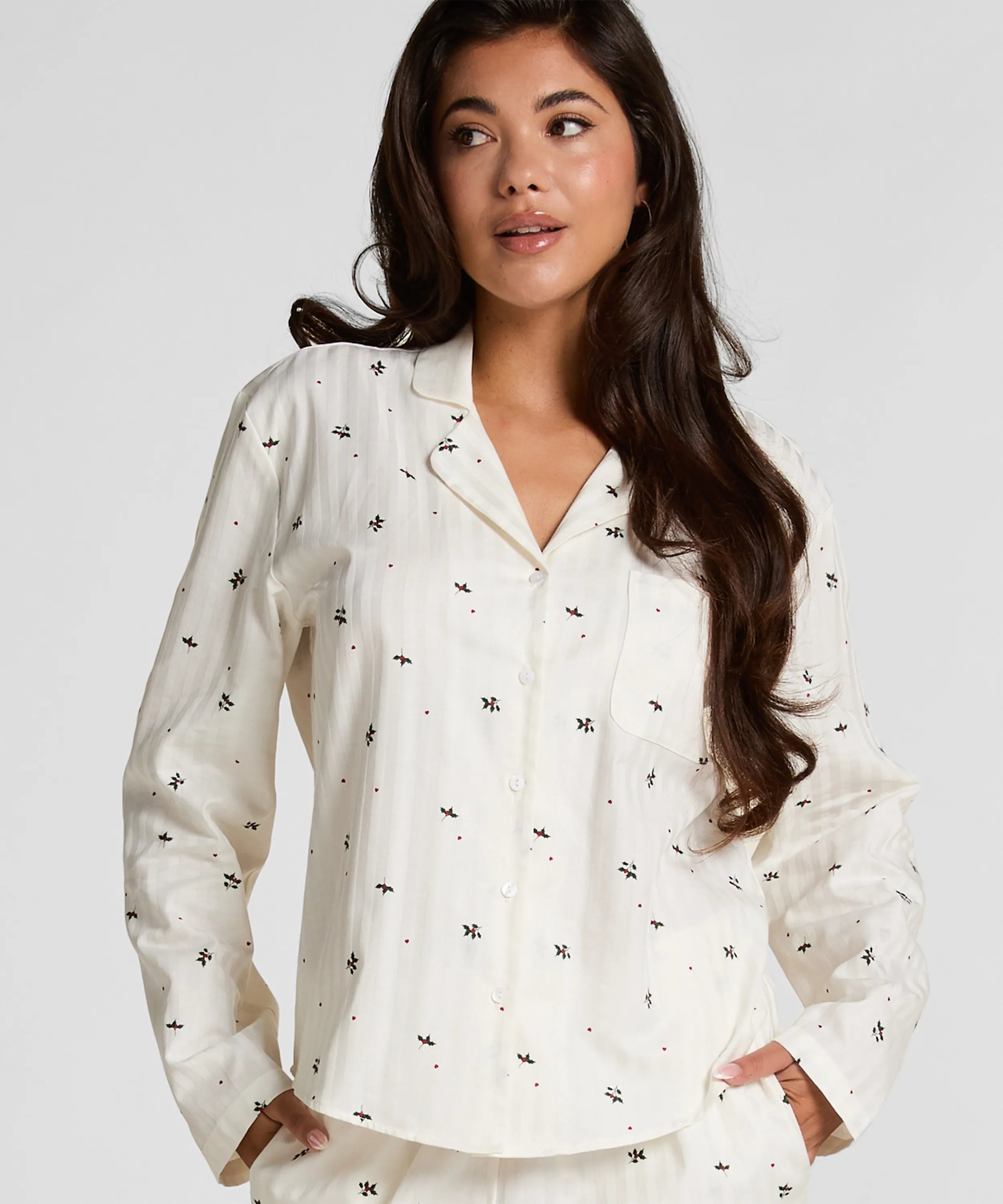 Hunkemoller_White_Jacquard Jacket Longsleeve_303619_Gardenia_01