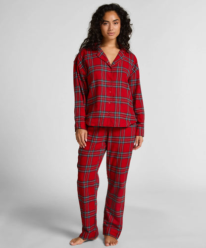 Hunkemoller_Red_Flannel Pyjama Top_303621_Savvy Red_03