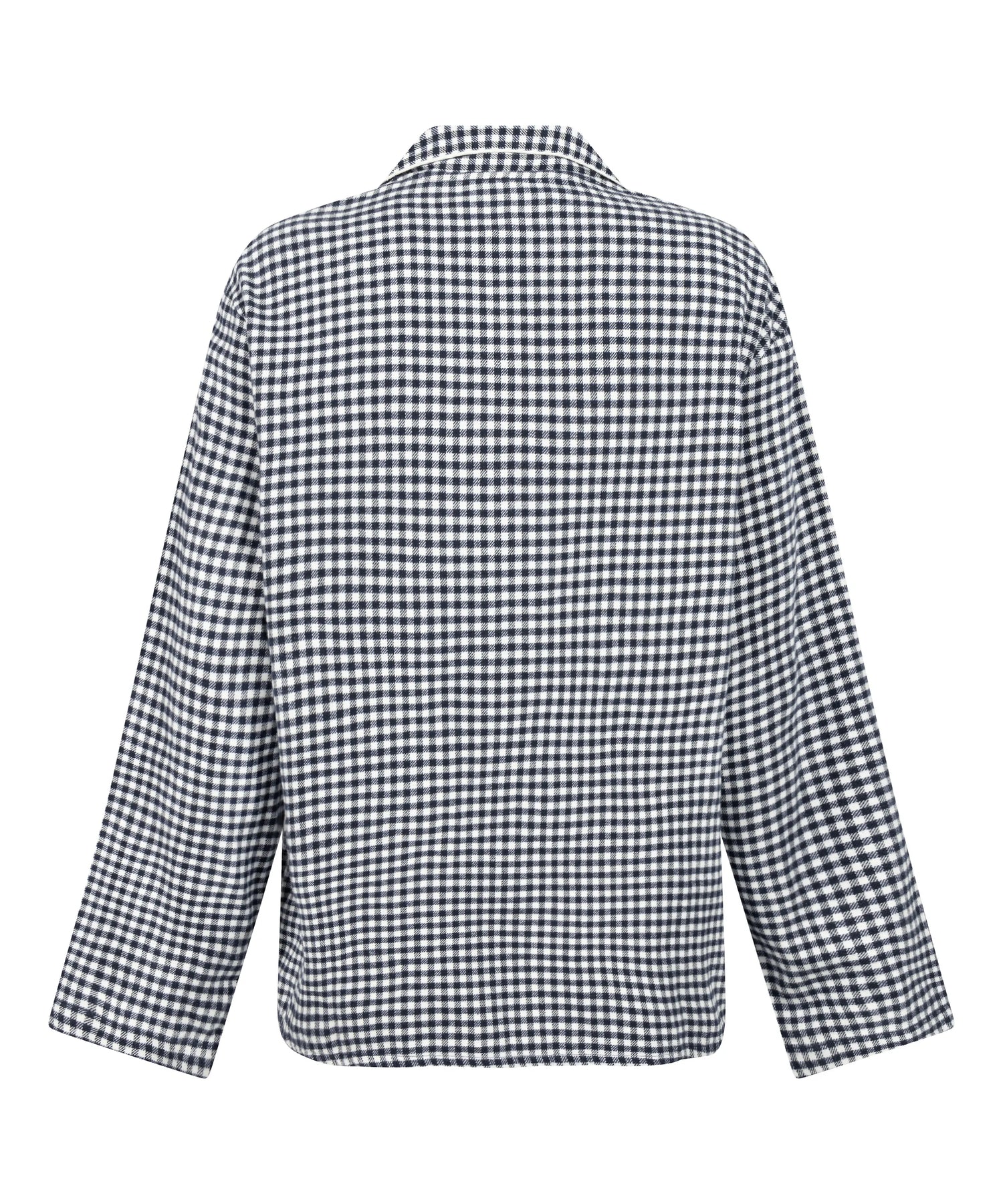 Hunkemoller_Blue_Essentials Flannel Pyjama Top_303628_Peacoat_06