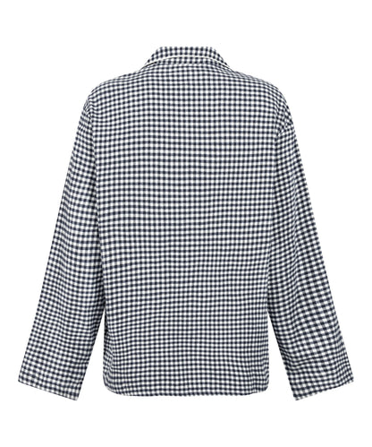 Hunkemoller_Blue_Essentials Flannel Pyjama Top_303628_Peacoat_06