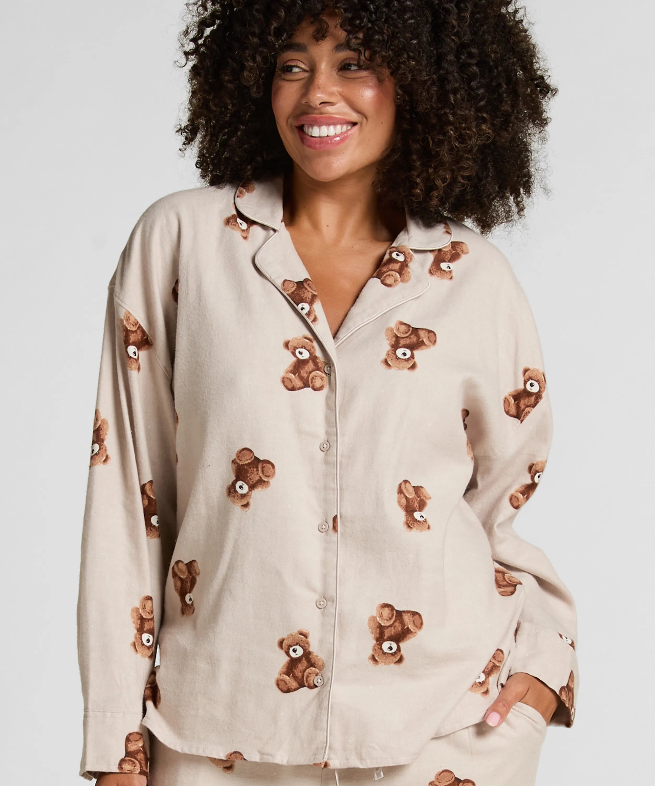Hunkemoller_Beige_Jacket Flannel Twill Bear_303635_Gray Morn_01